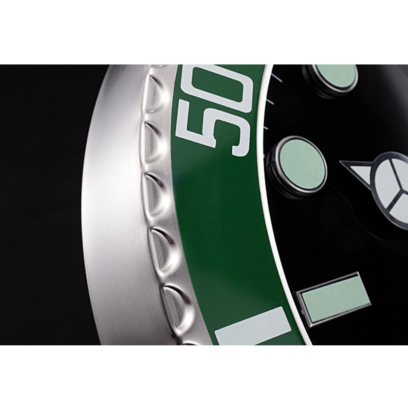 Rolex copies cheap Wall Clock Silver-Green Rolex Submariner 621912 0613